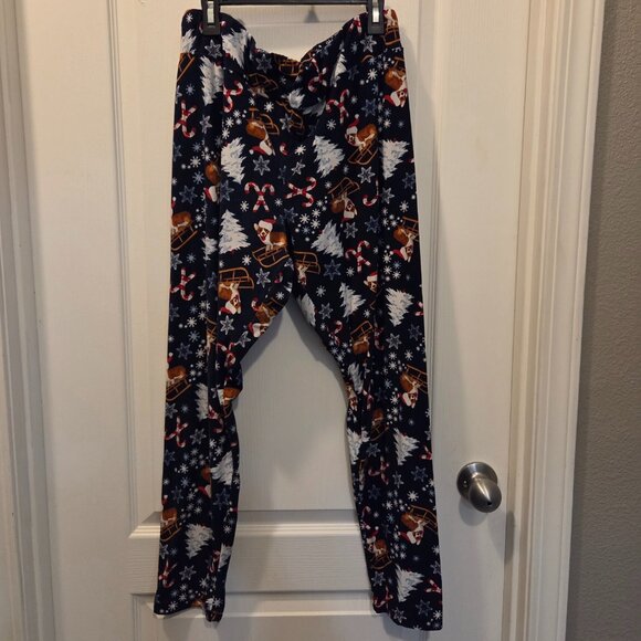 Festive Corgi dogs & Sleigh Ride PJ Pants 🐾 XS/S or Youth 16 - Picture 3 of 5